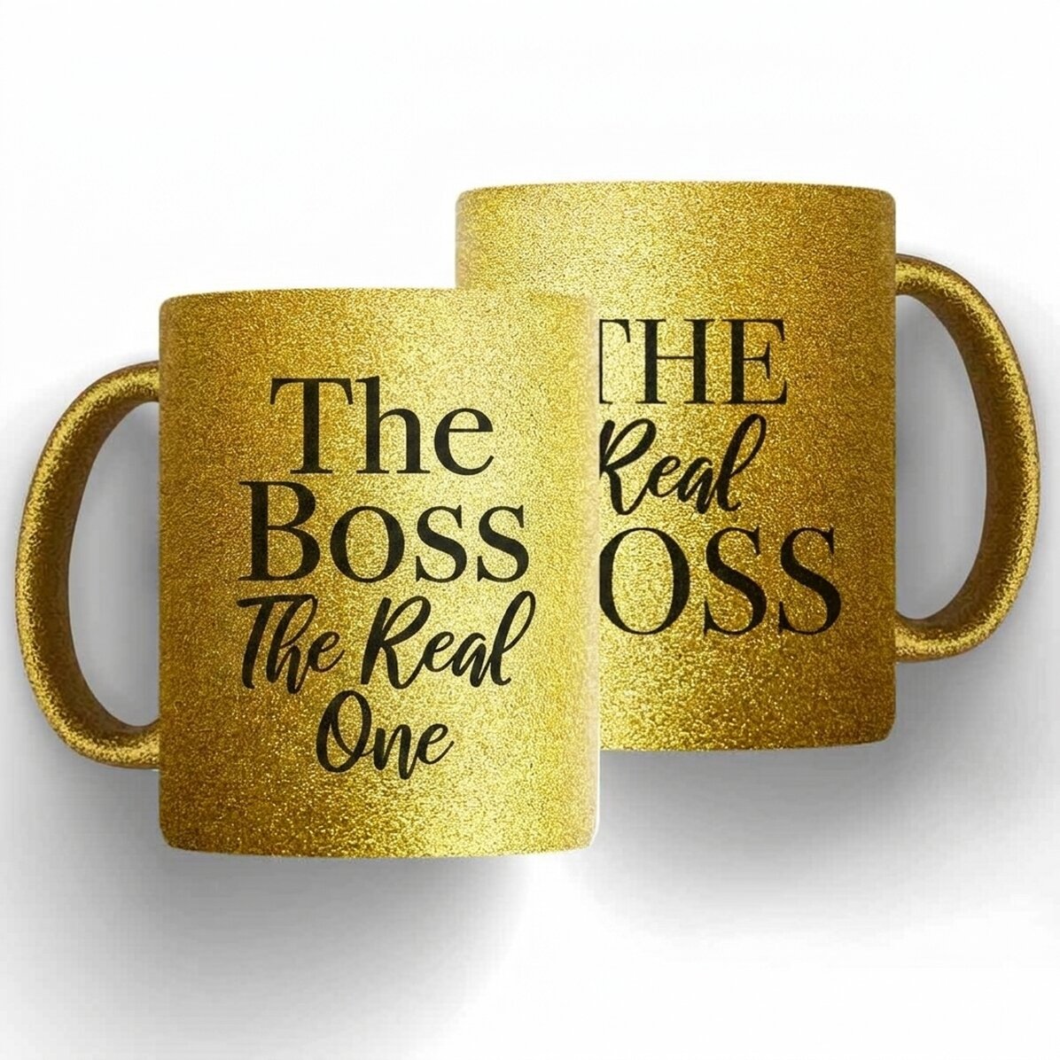 Coppie di cani personalizzate con messaggio - The Boss & The Real Boss