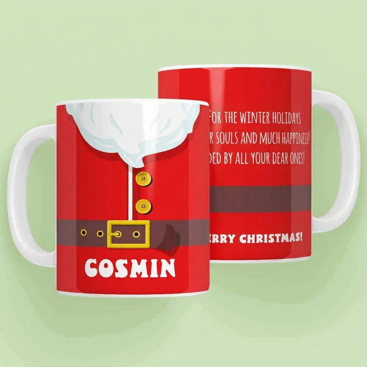 Tazza personalizzata con messaggio - Tazza di Babbo Natale