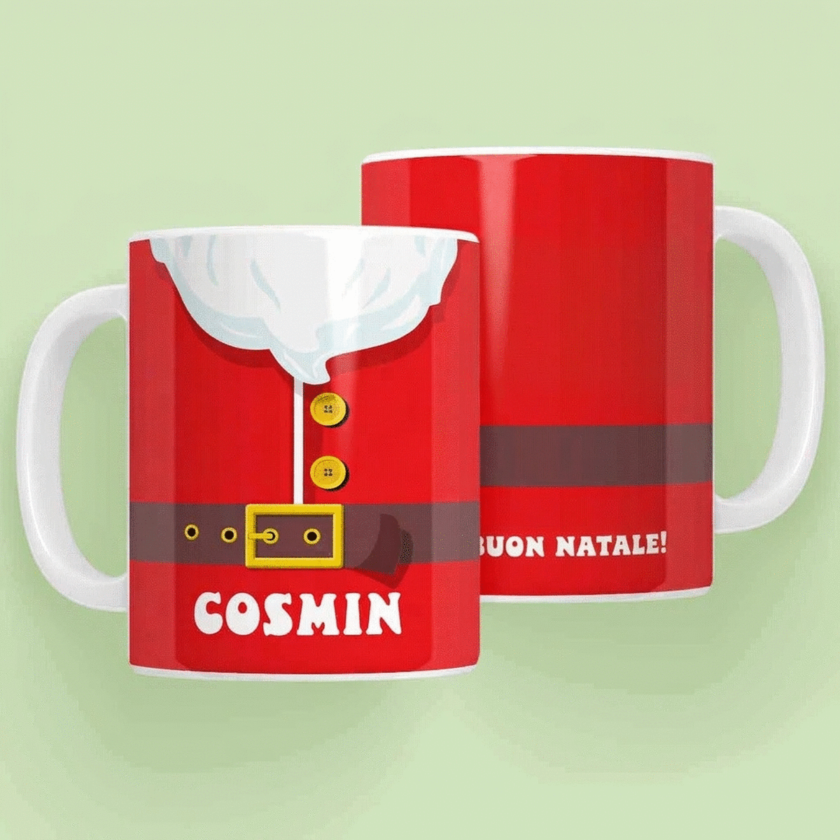 Tazza personalizzata con messaggio - Tazza di Babbo Natale