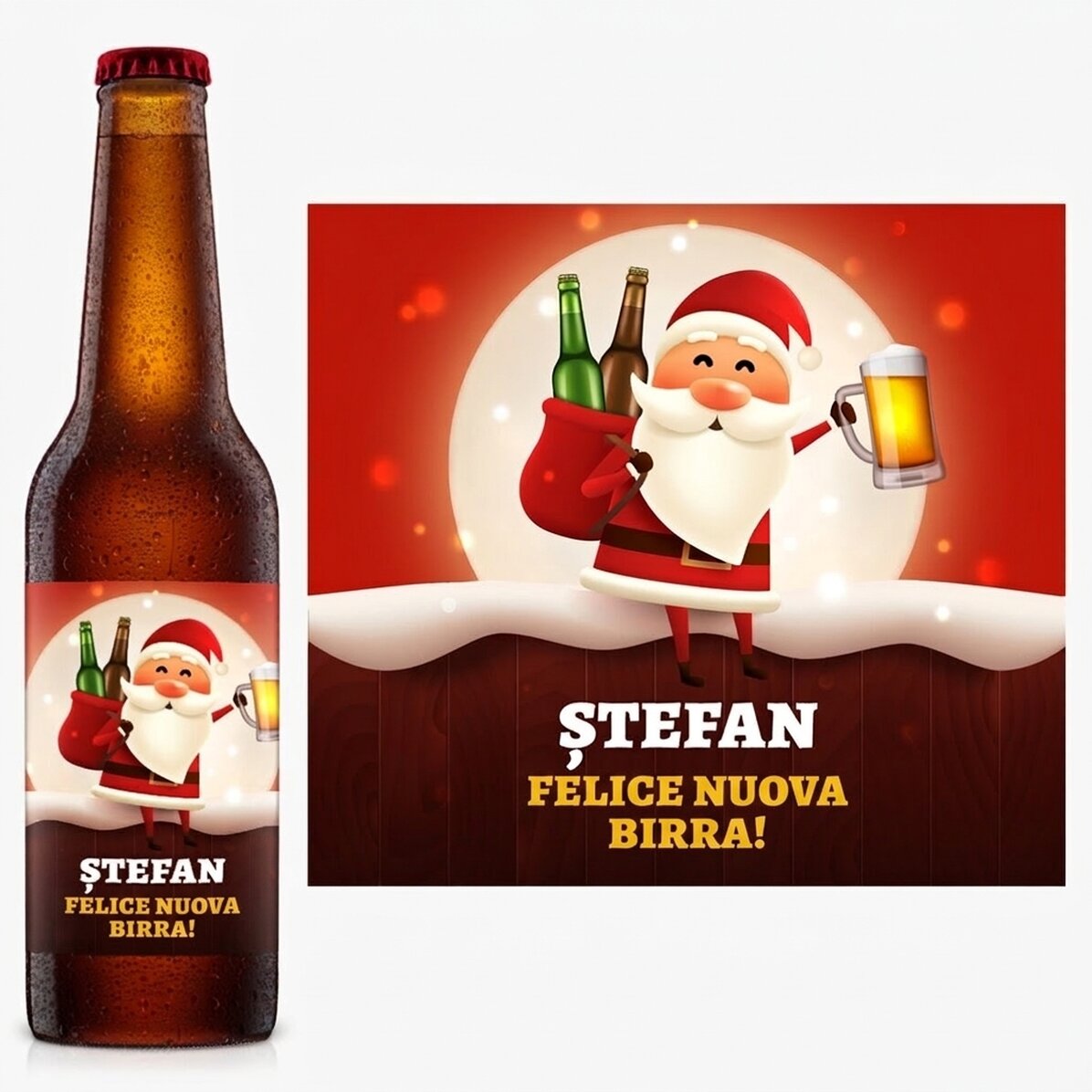 Birra personalizzata con scritta - Happy New Beer
