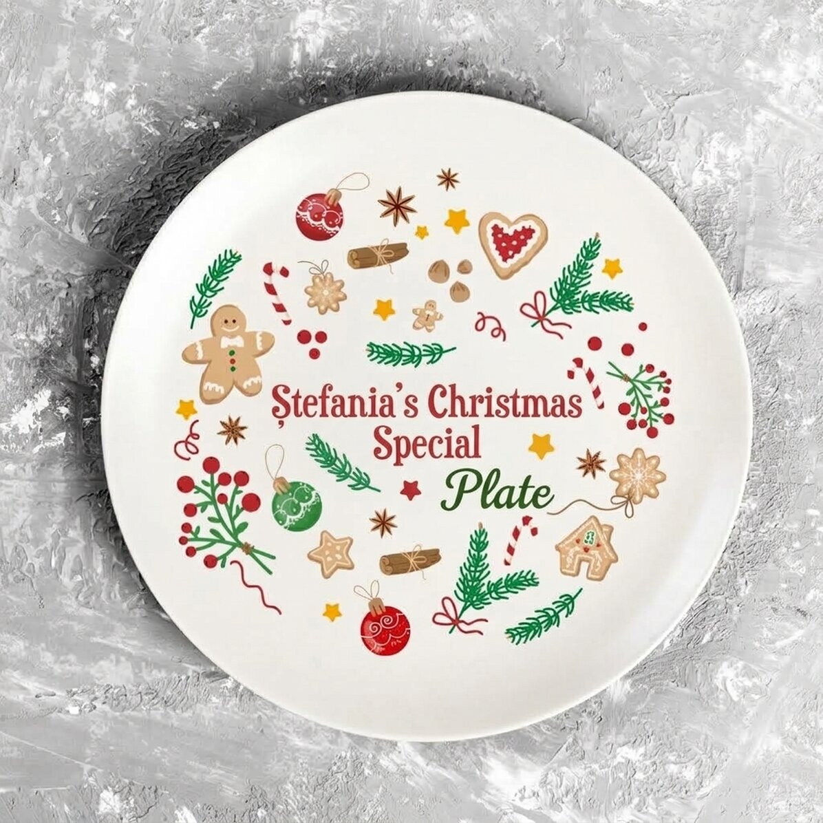 Piatto personalizzato con scritta - Buon Natale