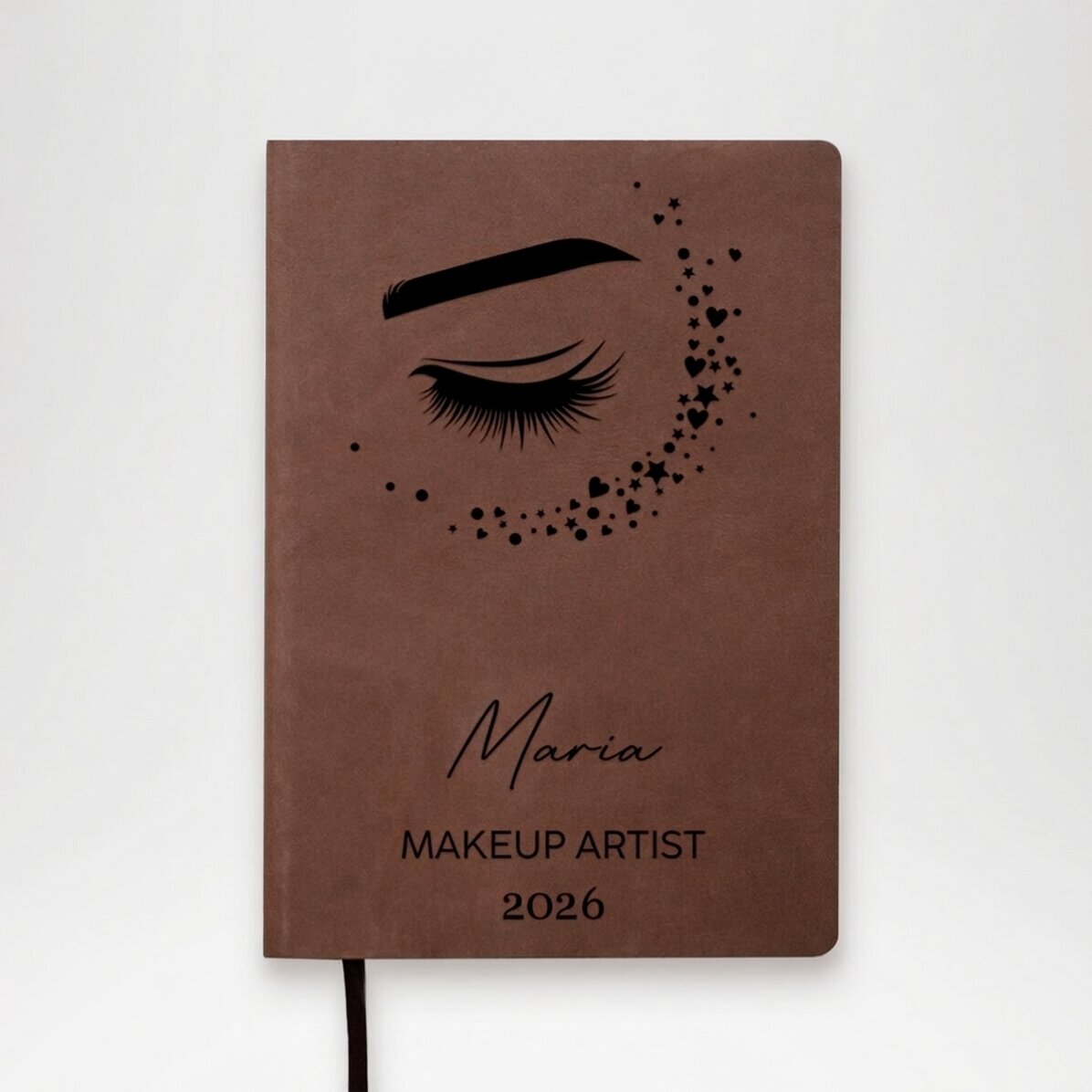 Agenda in pelle personalizzata con scritta - Truccatrice