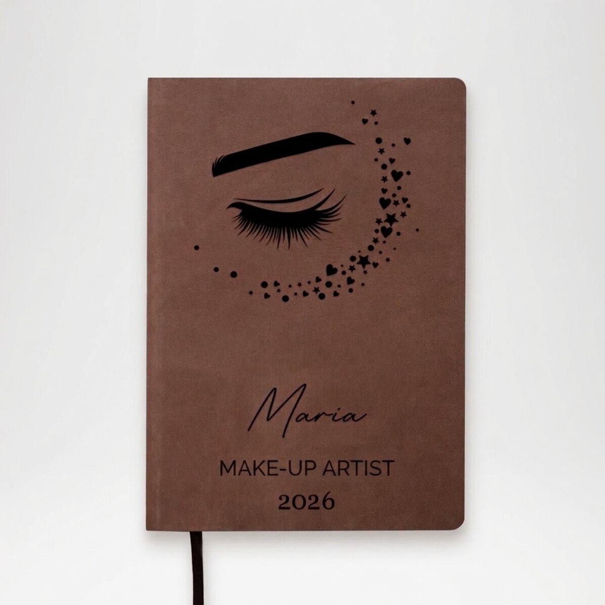 Agenda in pelle personalizzata con scritta - Truccatrice