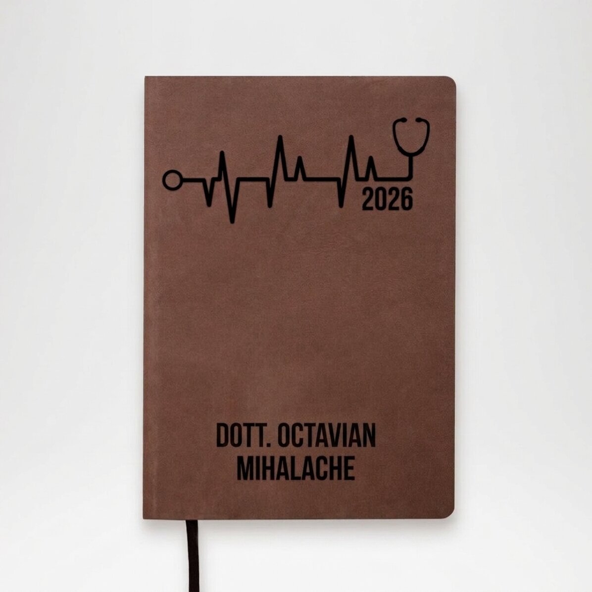 Agenda in pelle personalizzata con scritta per medici