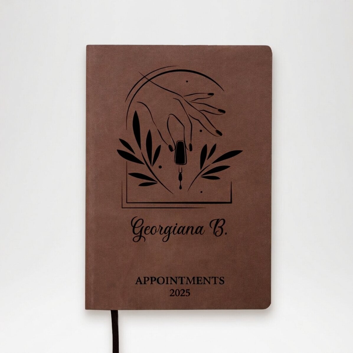 Agenda in pelle personalizzata con scritta - Nails artist