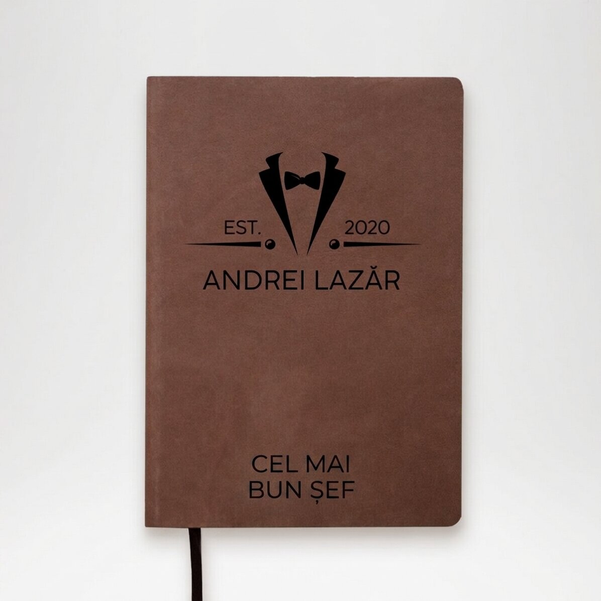 Agenda in pelle personalizzata con scritta - Elegante