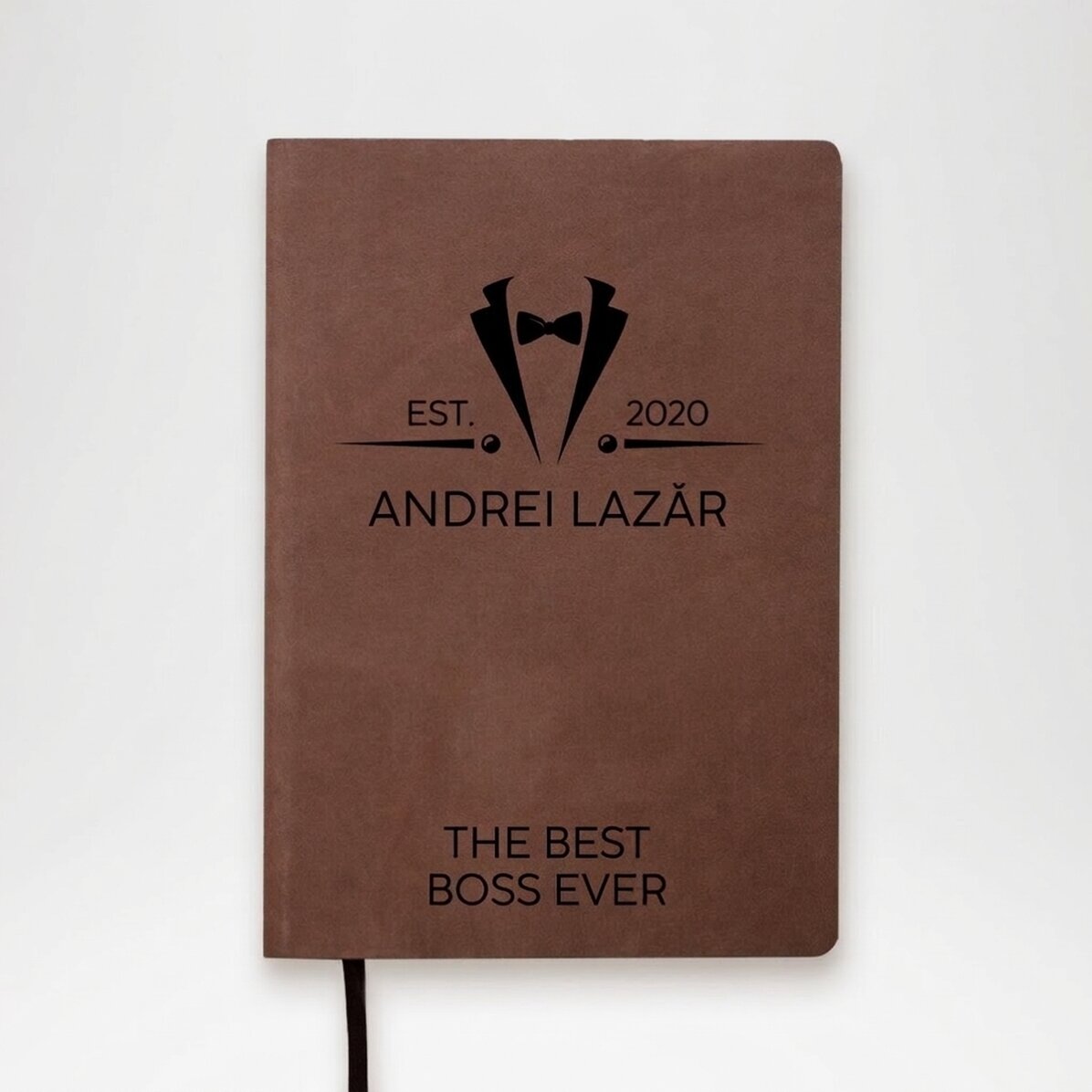 Agenda in pelle personalizzata con scritta - Elegante