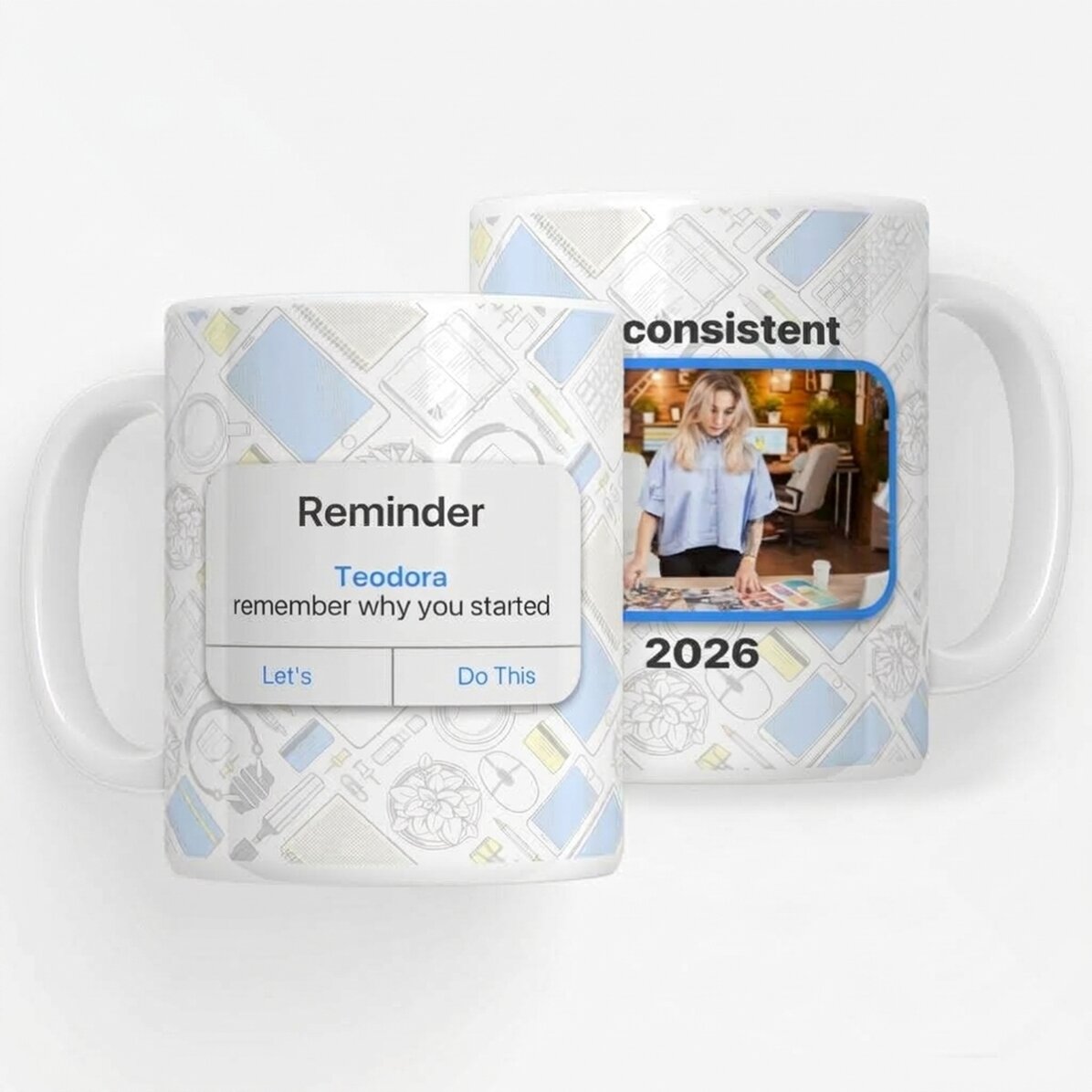 Tazza personalizzata con foto e testo - Promemoria