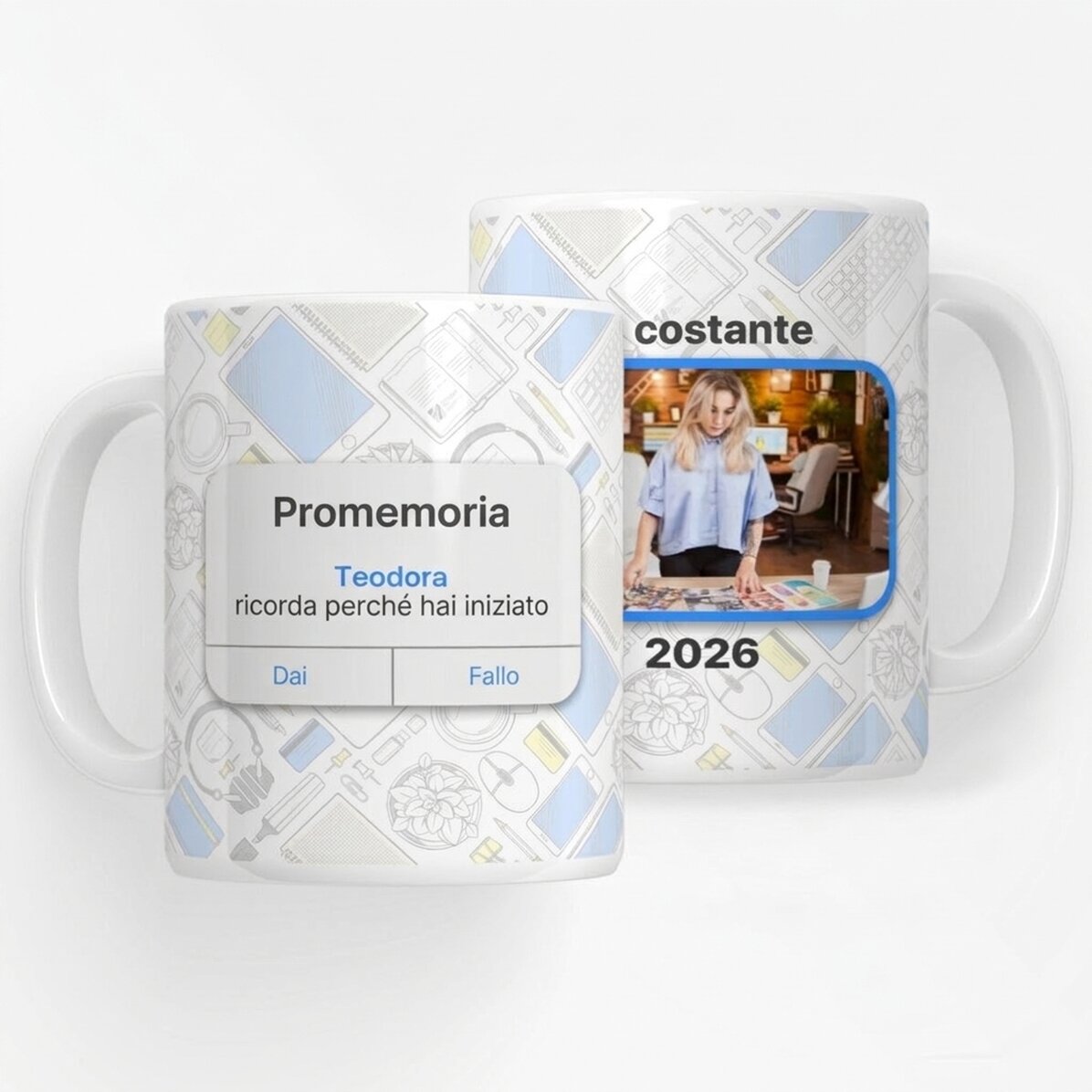 Tazza personalizzata con foto e testo - Promemoria