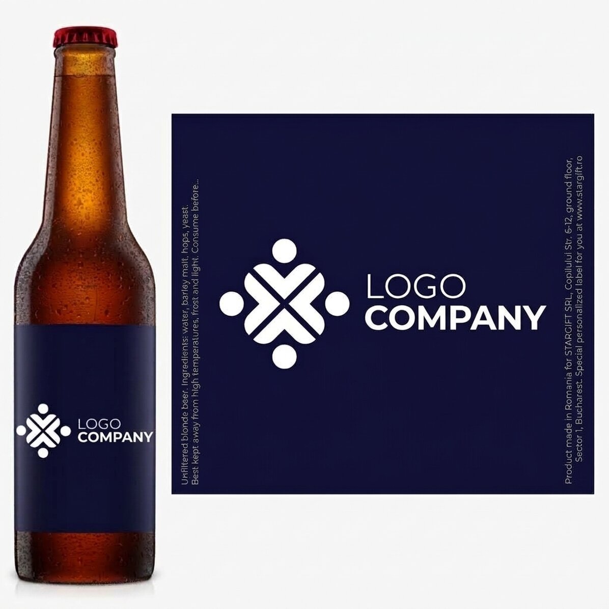 Birra personalizzata con logo