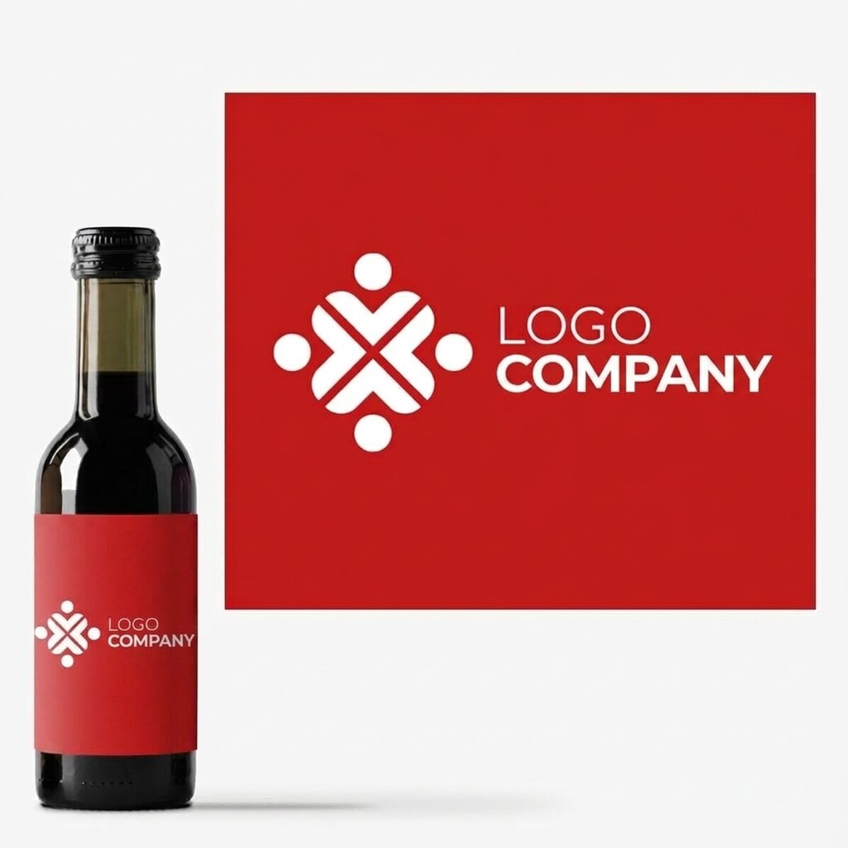 Mini bottiglia di vino personalizzata con logo