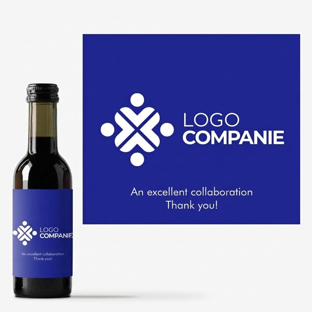Mini bottiglia di vino personalizzata con logo e testo