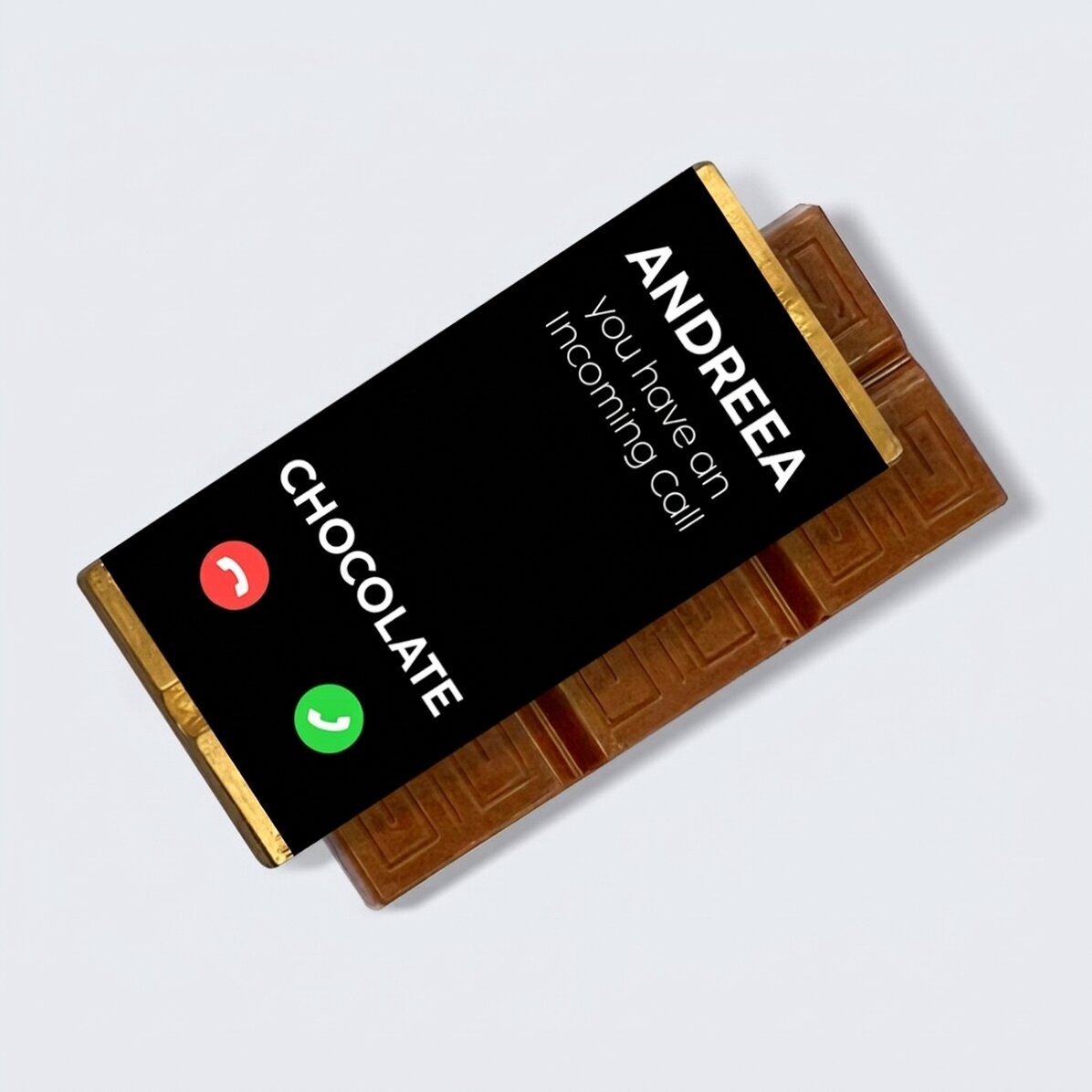 Mini tavoletta di cioccolato personalizzata con messaggio - Incomig call