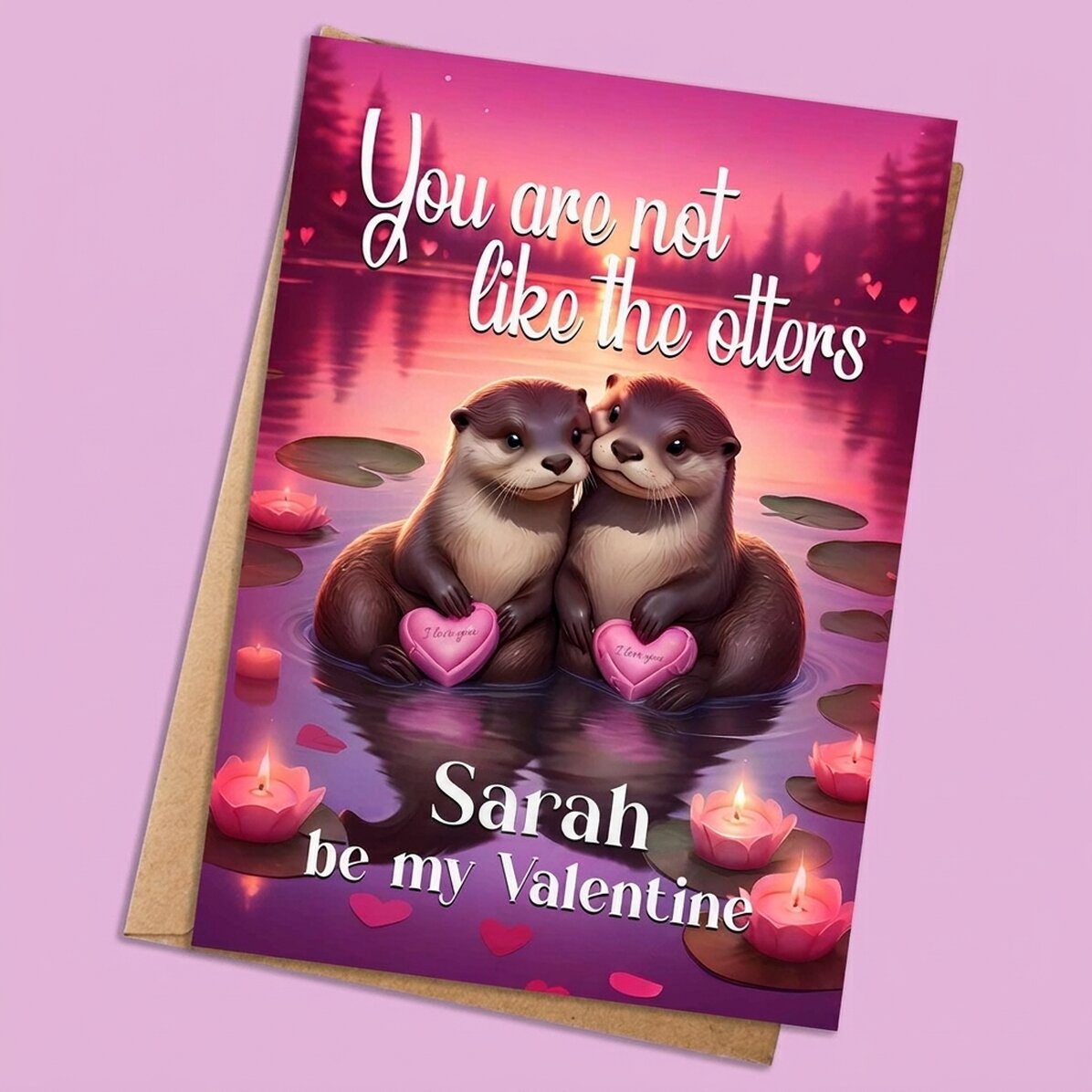 Biglietto personalizzato con testo - Not like otters