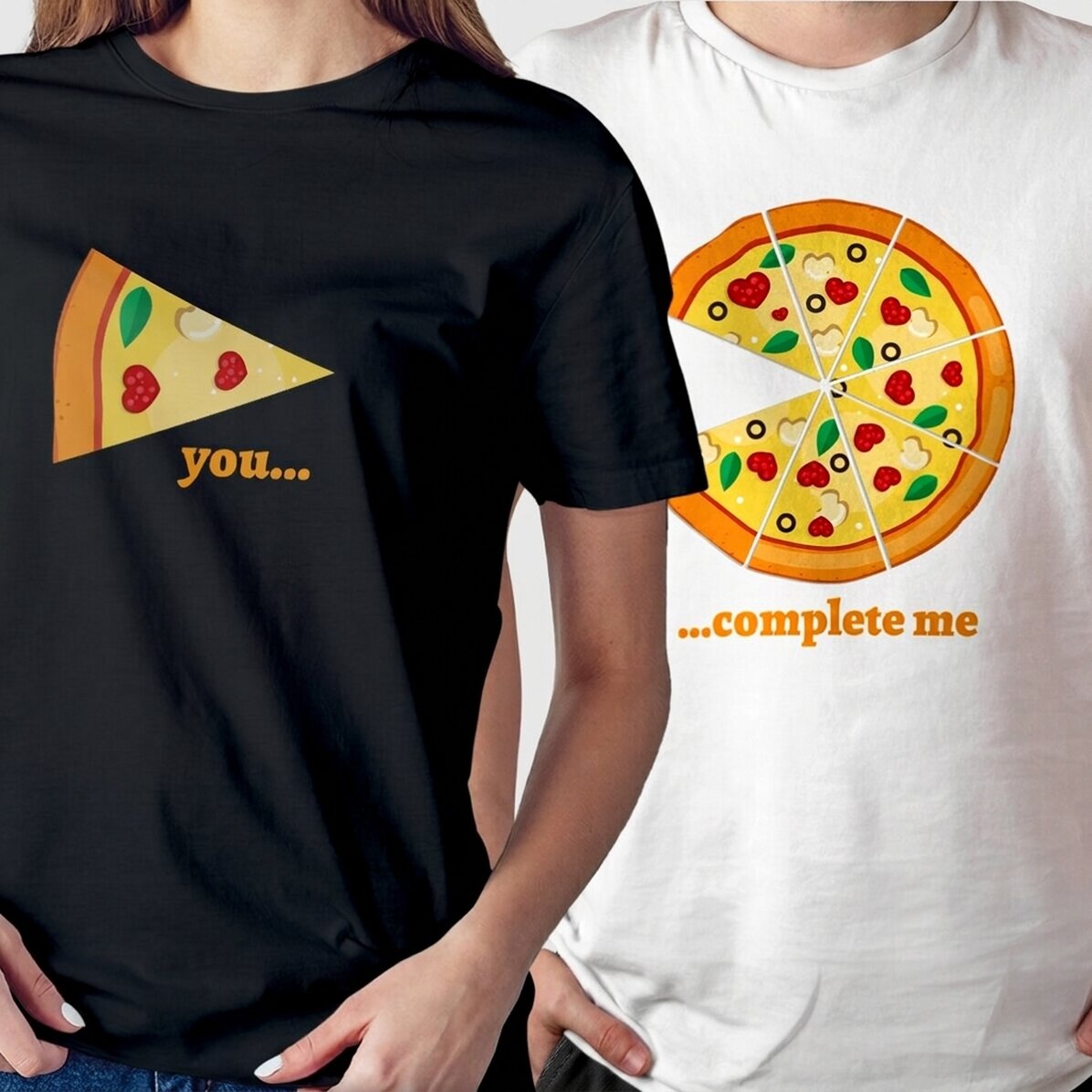 Maglietta in cotone personalizzata con scritta - Pizza