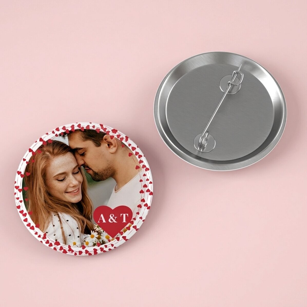 Spilla personalizzata con testo e foto - Love