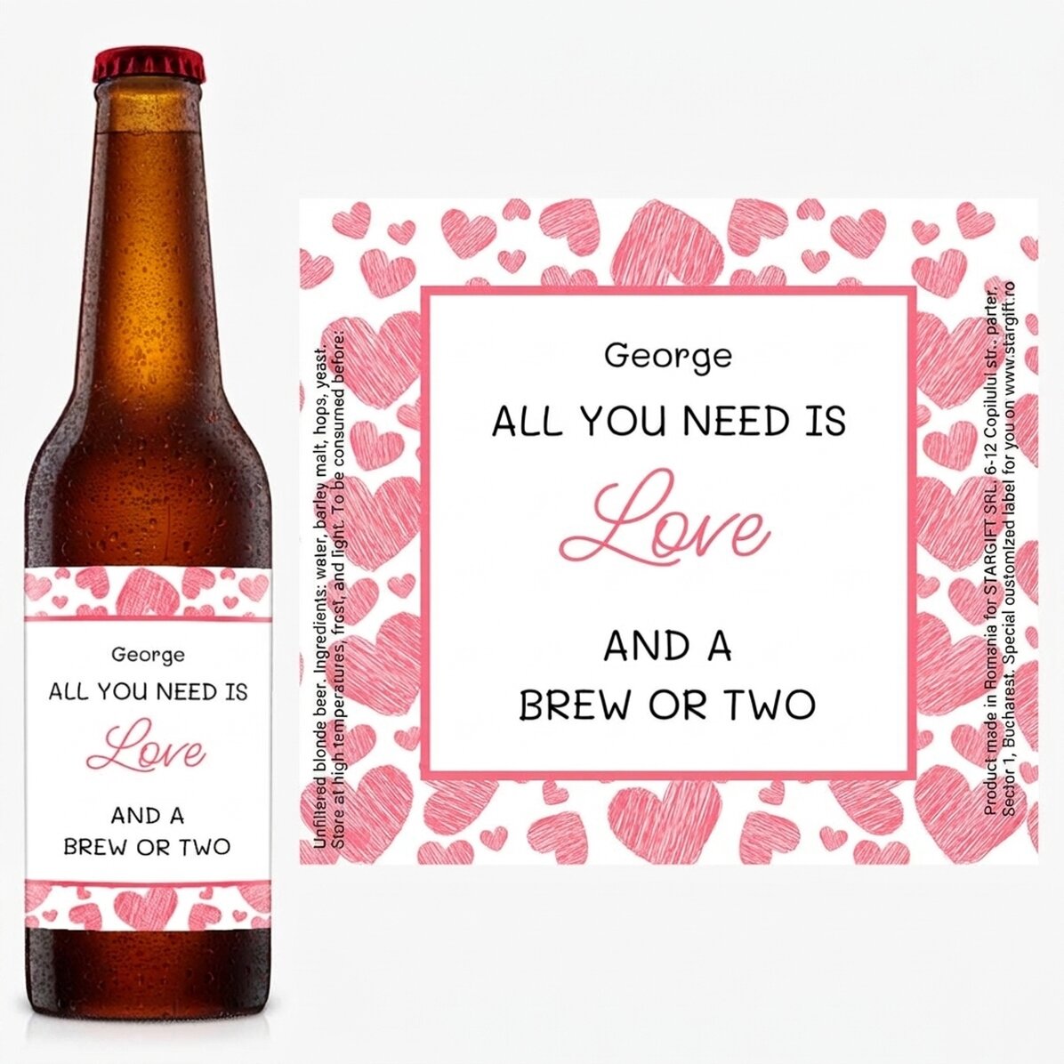 Birra personalizzata con una scritta - All you need