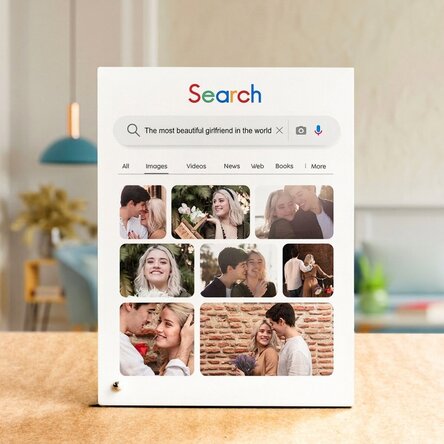 Cornice da scrivania personalizzata con foto e testo - Ricerca