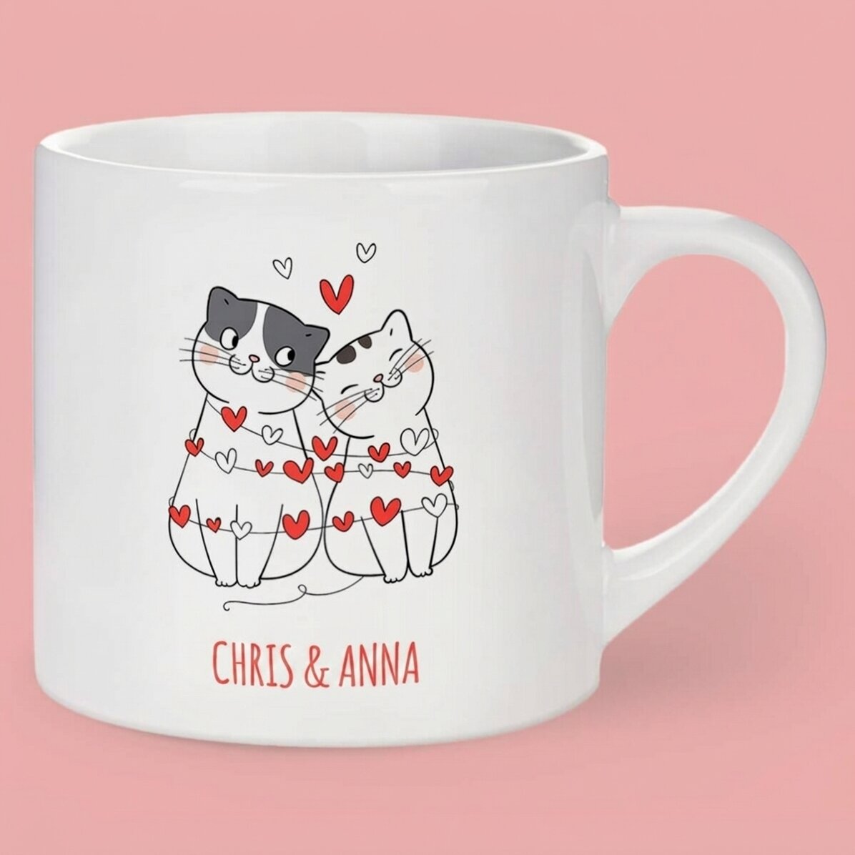 Tazza da caffè personalizzata con un messaggio - Gattini