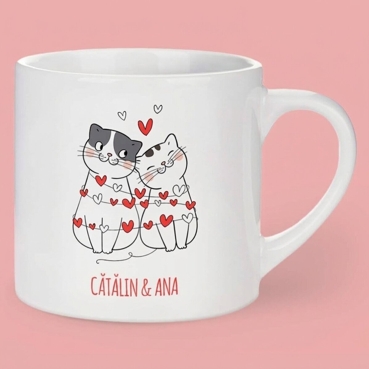 Tazza da caffè personalizzata con un messaggio - Gattini