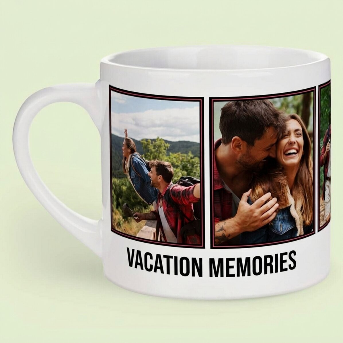 Tazza da caffè personalizzata con 5 foto e testo - Ricordi