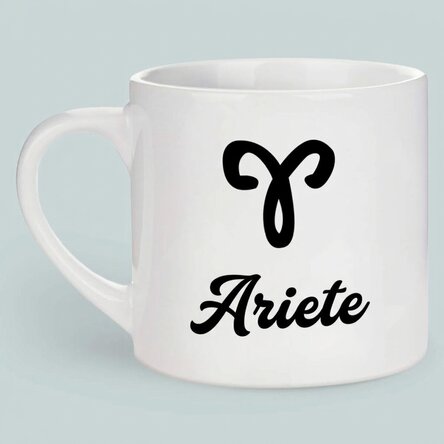 Tazza da caffè personalizzata con foto e testo - Segno zodiacale Ariete