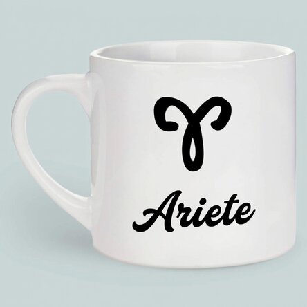 Tazza da caffè personalizzata con foto e testo - Segno zodiacale Ariete