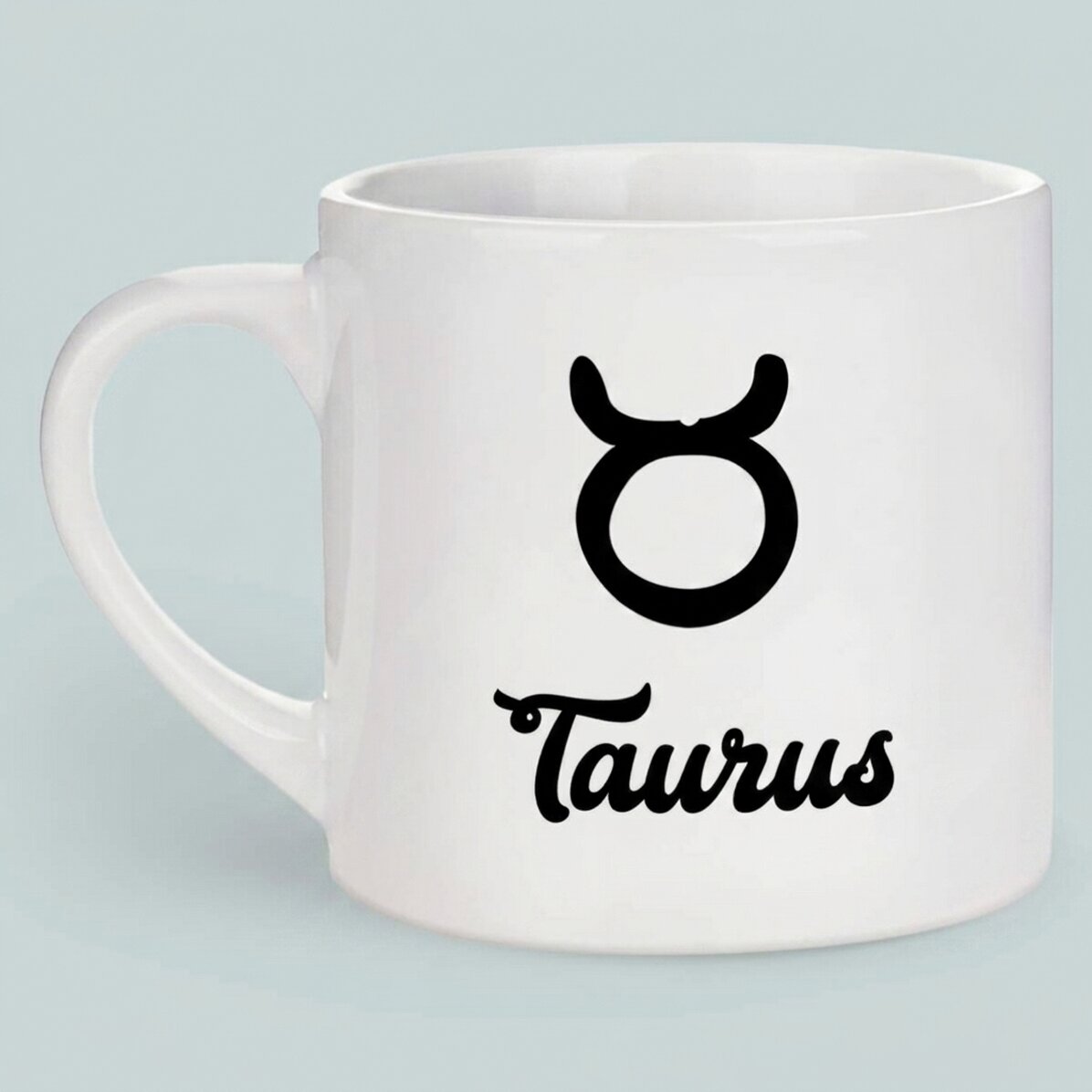 Tazza da caffè personalizzata con foto e testo - Segno zodiacale del Toro