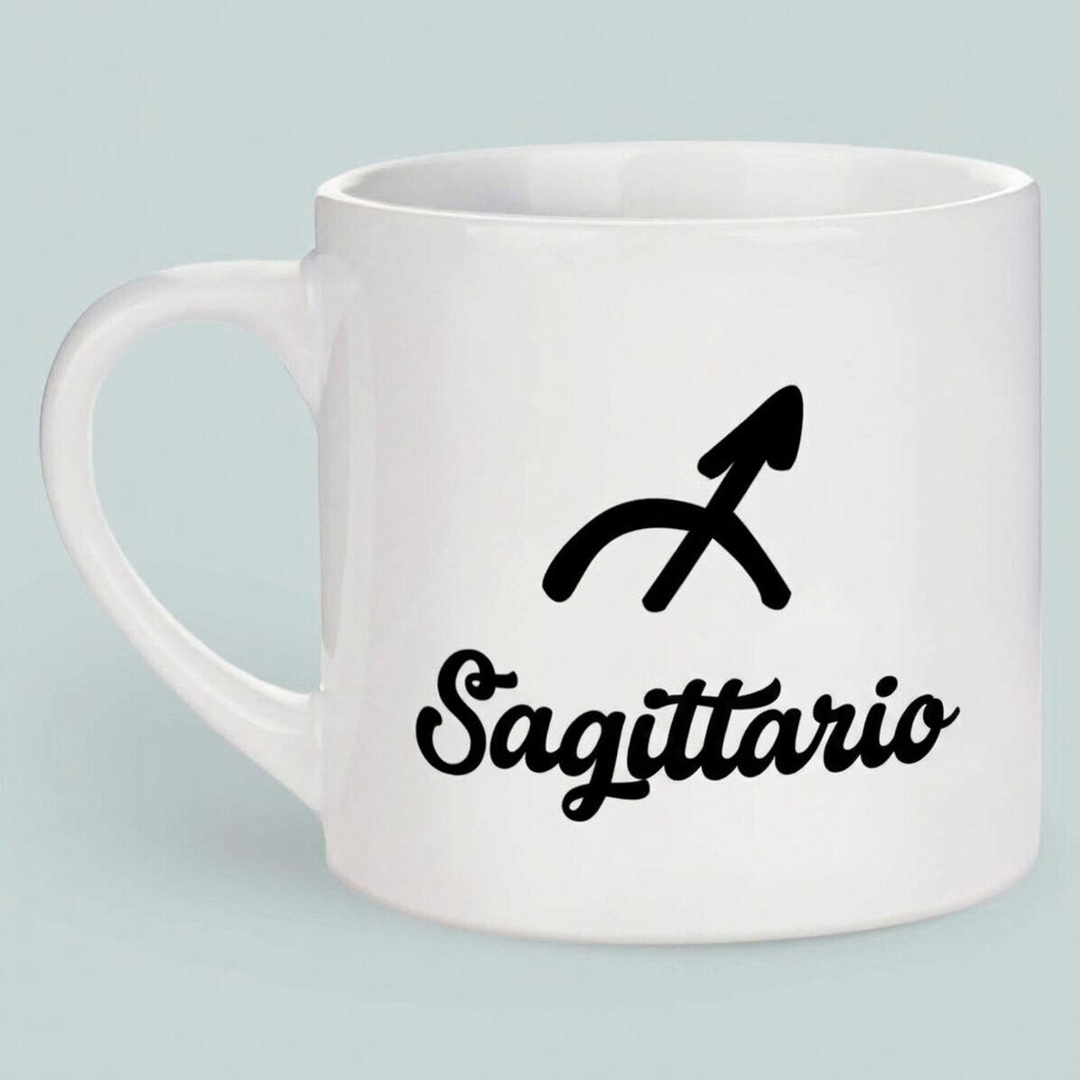 Tazza da caffè personalizzata con foto e testo - Segno zodiacale: Sagittario