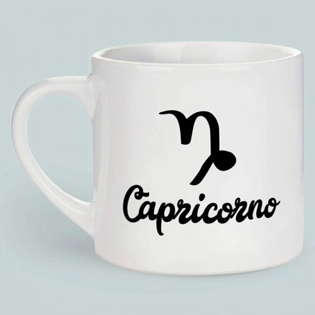 Tazza da caffè personalizzata con foto e testo - Segno zodiacale Capricorno