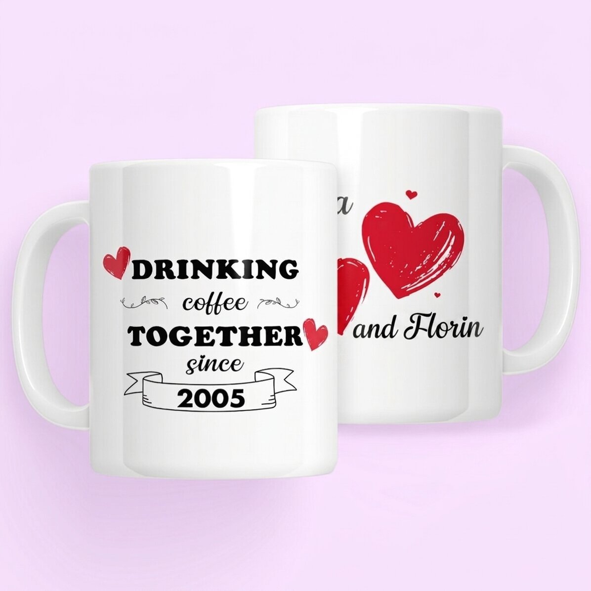 Tazza personalizzata con scritta - Drinking together