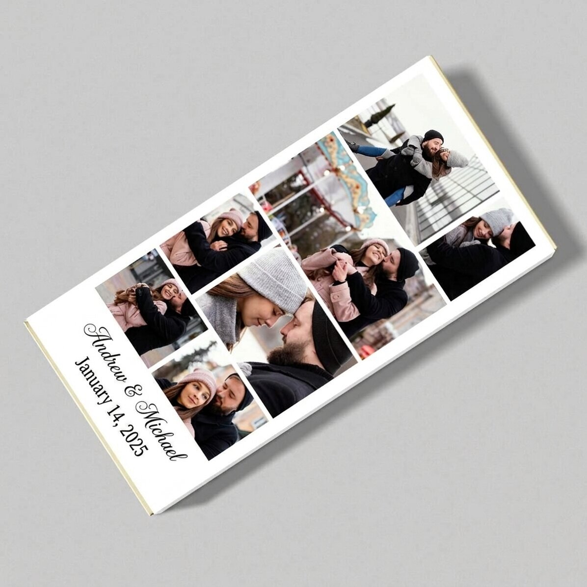 Cioccolato personalizzato con 10 foto e un messaggio