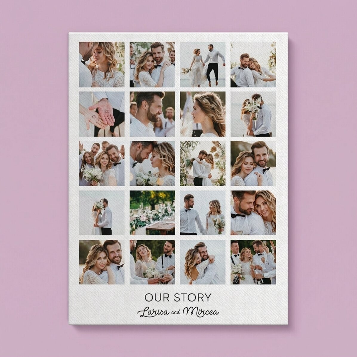 Quadro su tela personalizzato con 20 foto