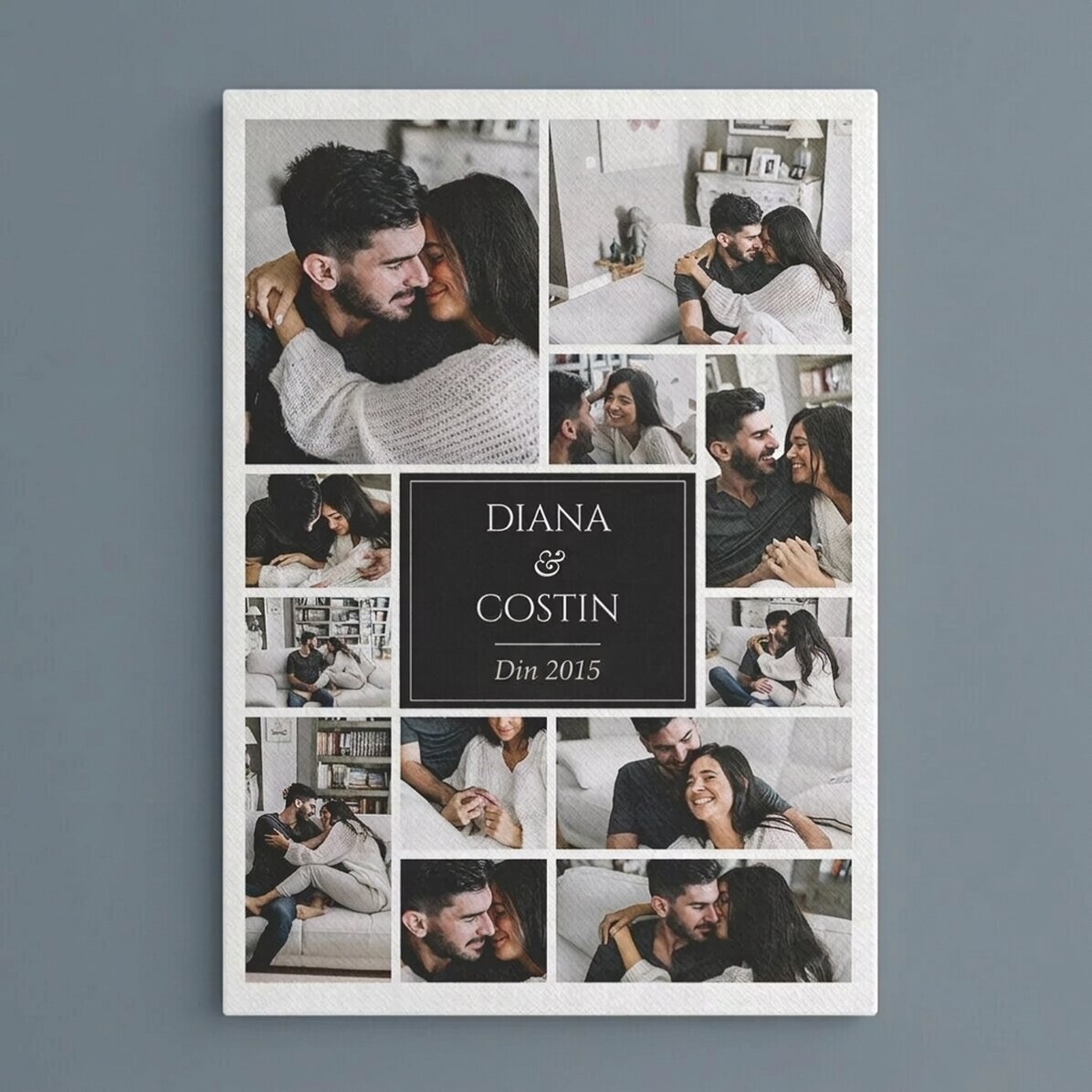Quadro su tela personalizzato con 12 foto