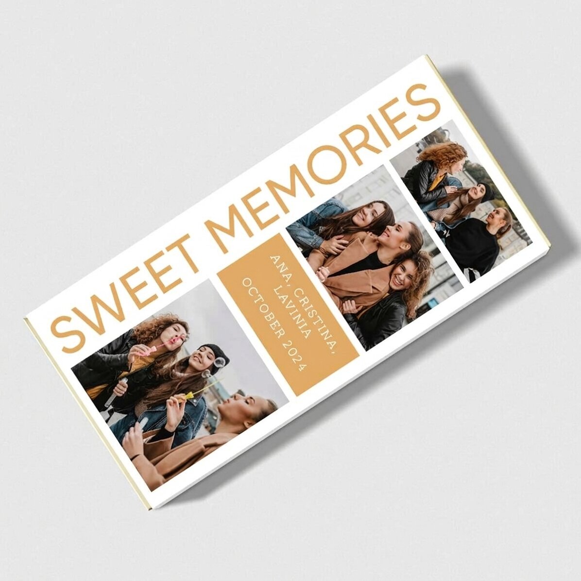 Cioccolato personalizzato con 5 foto e un messaggio - Sweet Memories