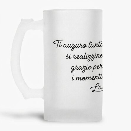 Boccale da birra personalizzato con la scritta: "Buon compleanno!"