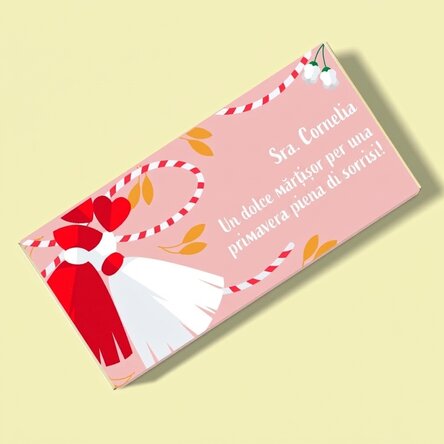 Cioccolato personalizzato con messaggio - Un dolce martisor