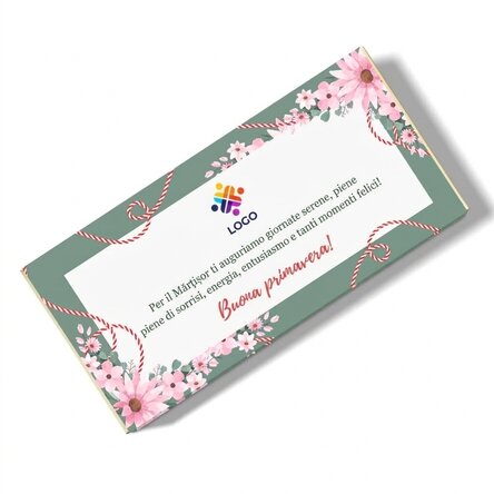 Cioccolato personalizzato con messaggio e logo