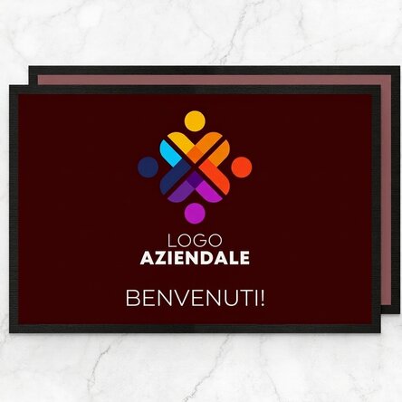 Tappetino d'ingresso personalizzato con logo e testo