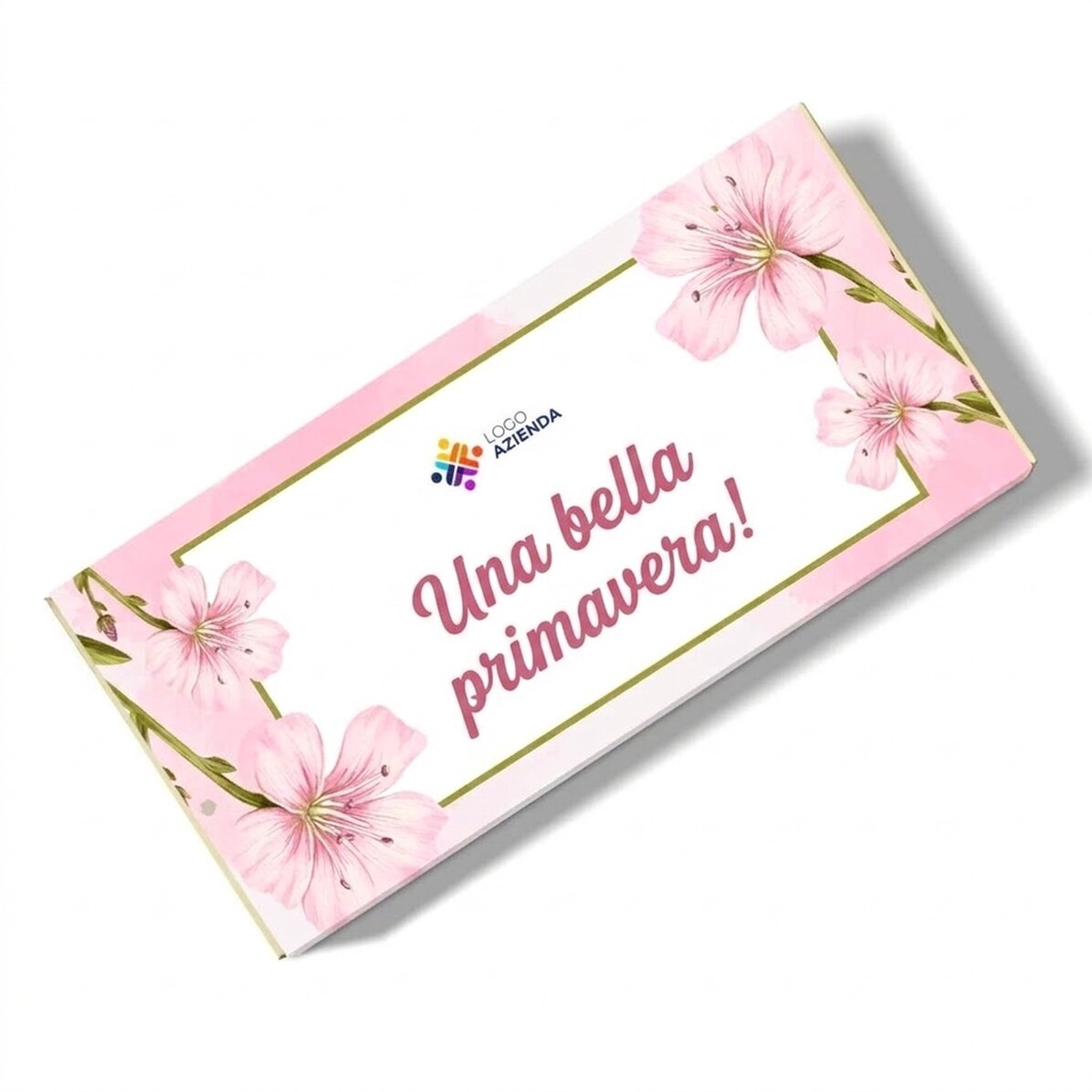Cioccolato personalizzato con messaggio e logo - Primavera