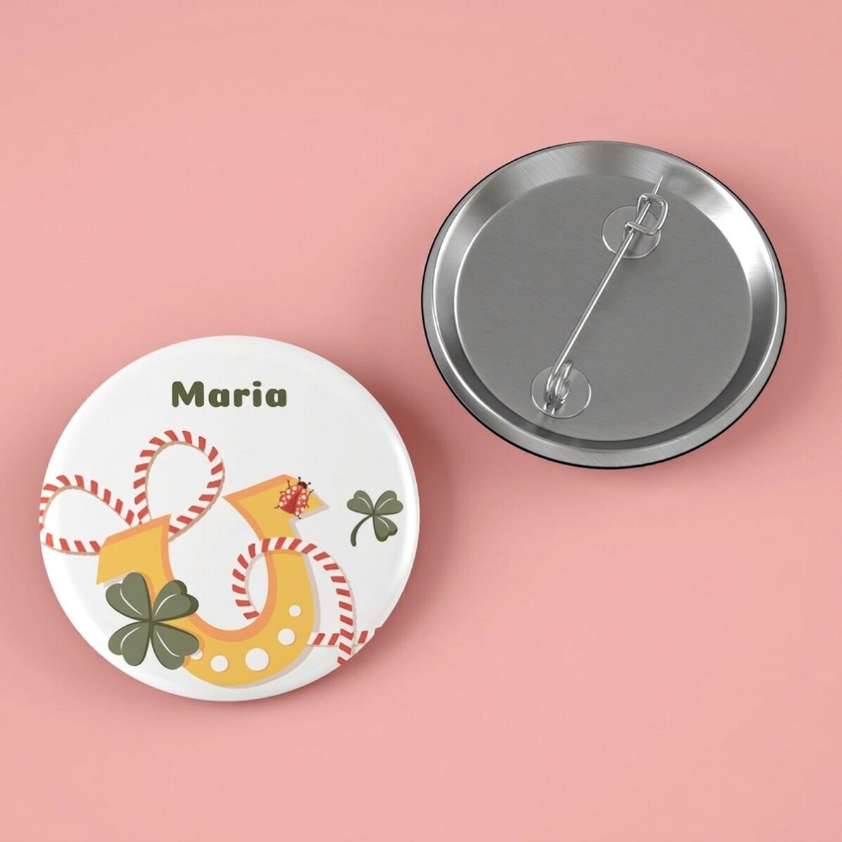 Spilla personalizzata con testo