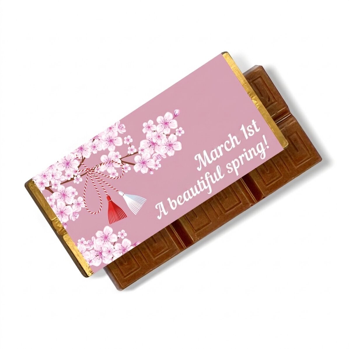 Mini tavoletta di cioccolato personalizzata con messaggio - 1° marzo