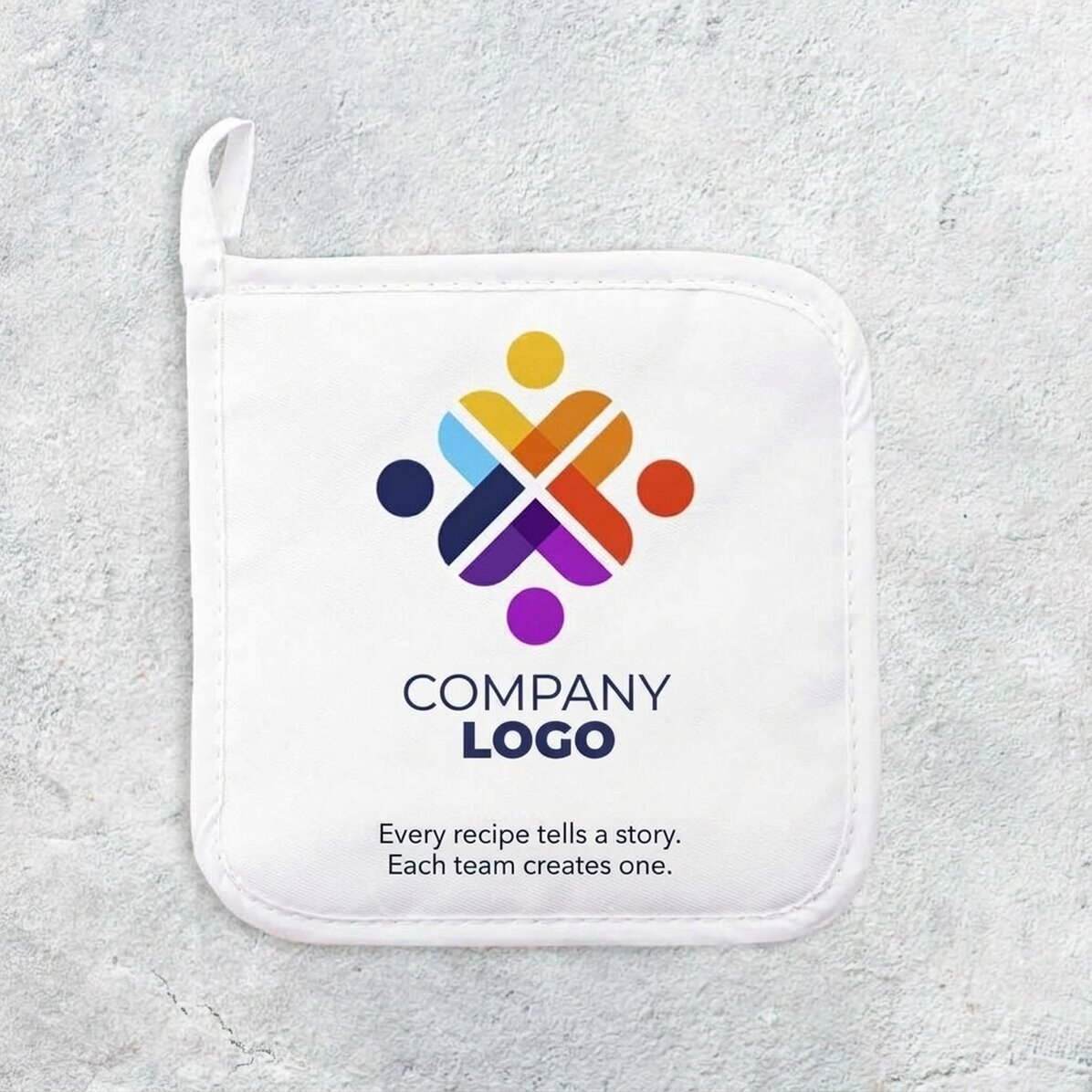 Supporto per pentole calde personalizzato con logo e testo