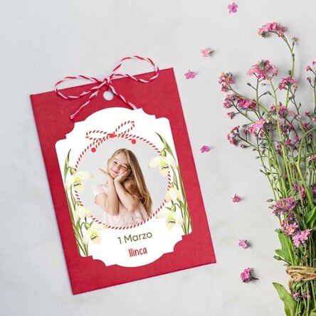 Martisor da piantare personalizzato con foto e messaggio - Bucane