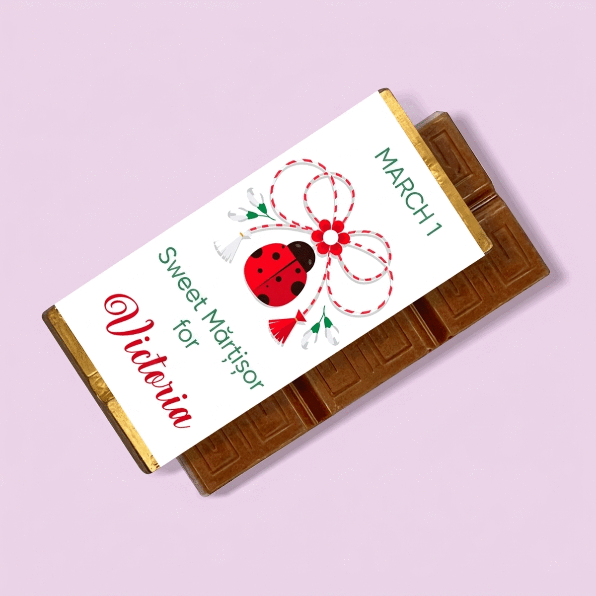 Mini tavoletta di cioccolato personalizzata con un dolce messaggio