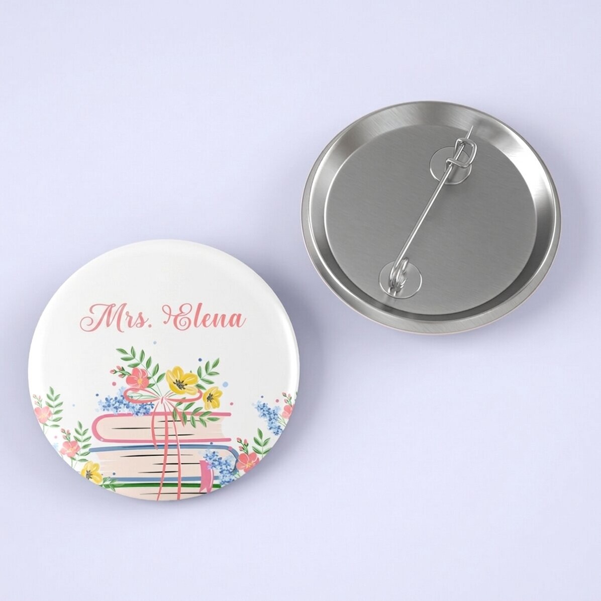 Spilla personalizzata con scritta per le insegnanti