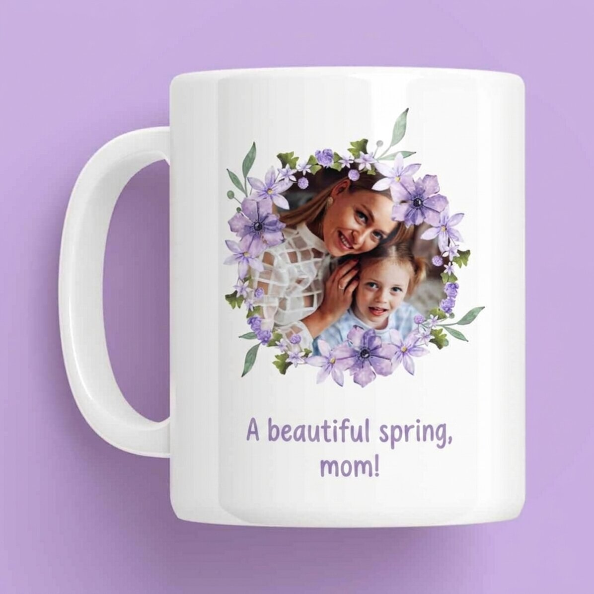 Tazza personalizzata con foto e testo - Buona primavera!