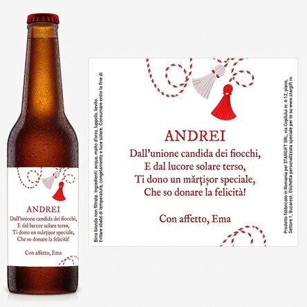 Birra personalizzata con messaggio