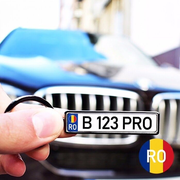 Portachiavi personalizzato con numero di targa bulgaro