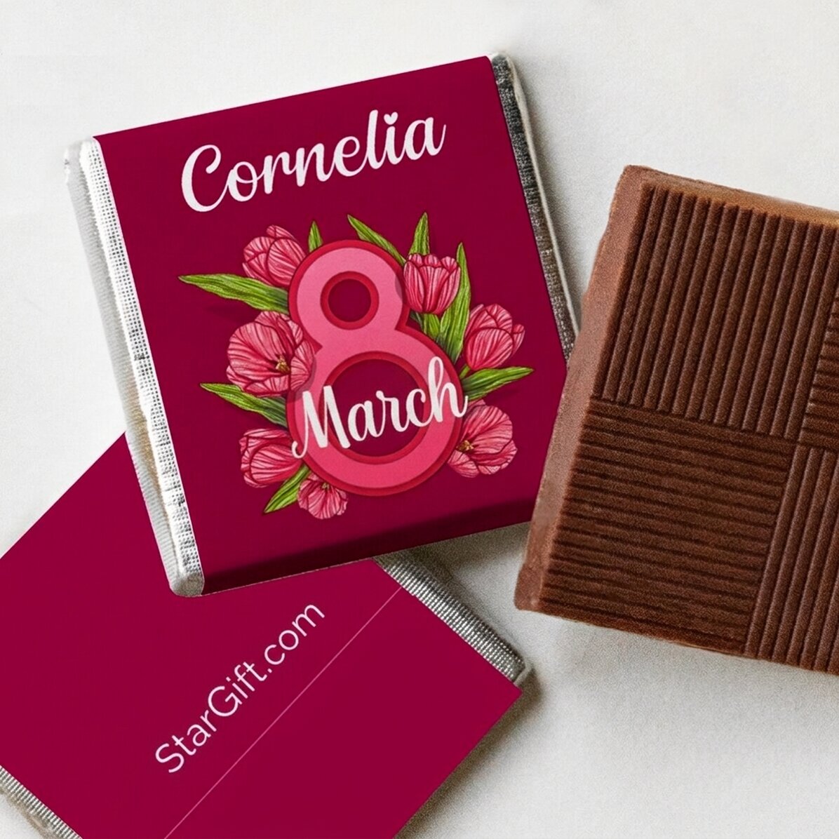 Mini cioccolatino personalizzato con scritta - 8 marzo